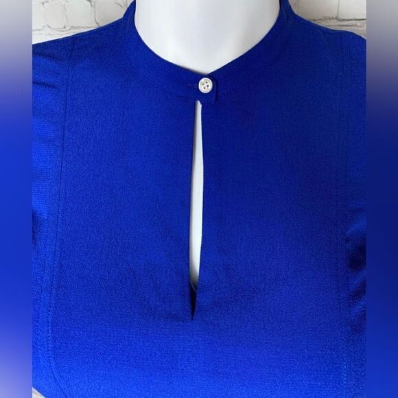 🆕 J CREW | Blue Key Hole Neck Shift Dress Size Small - Picture 2 of 5